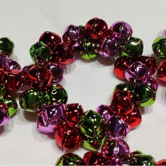 6 Multicolor Jingle Bell Holiday Napkin Rings - Picture 5 of 9